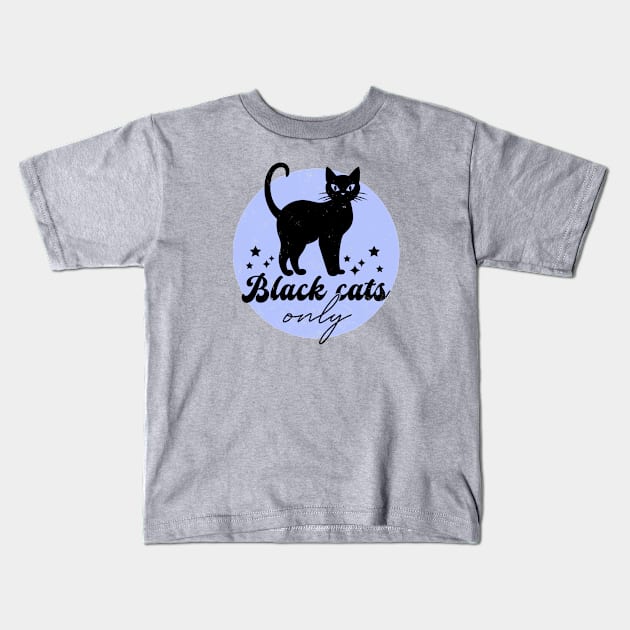 Black Cats Rule Matter Kids T-Shirt by ShopBuzz